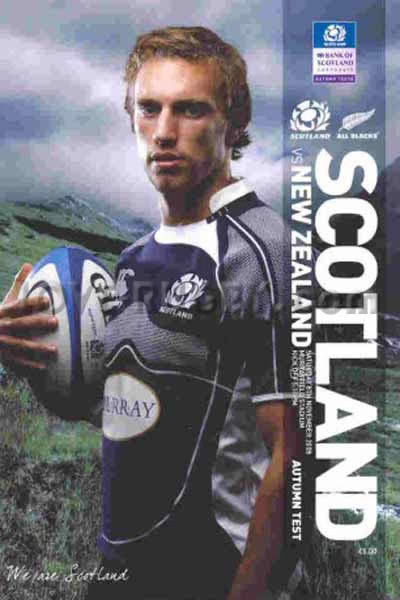 2008 Scotland v New Zealand  Rugby Programme